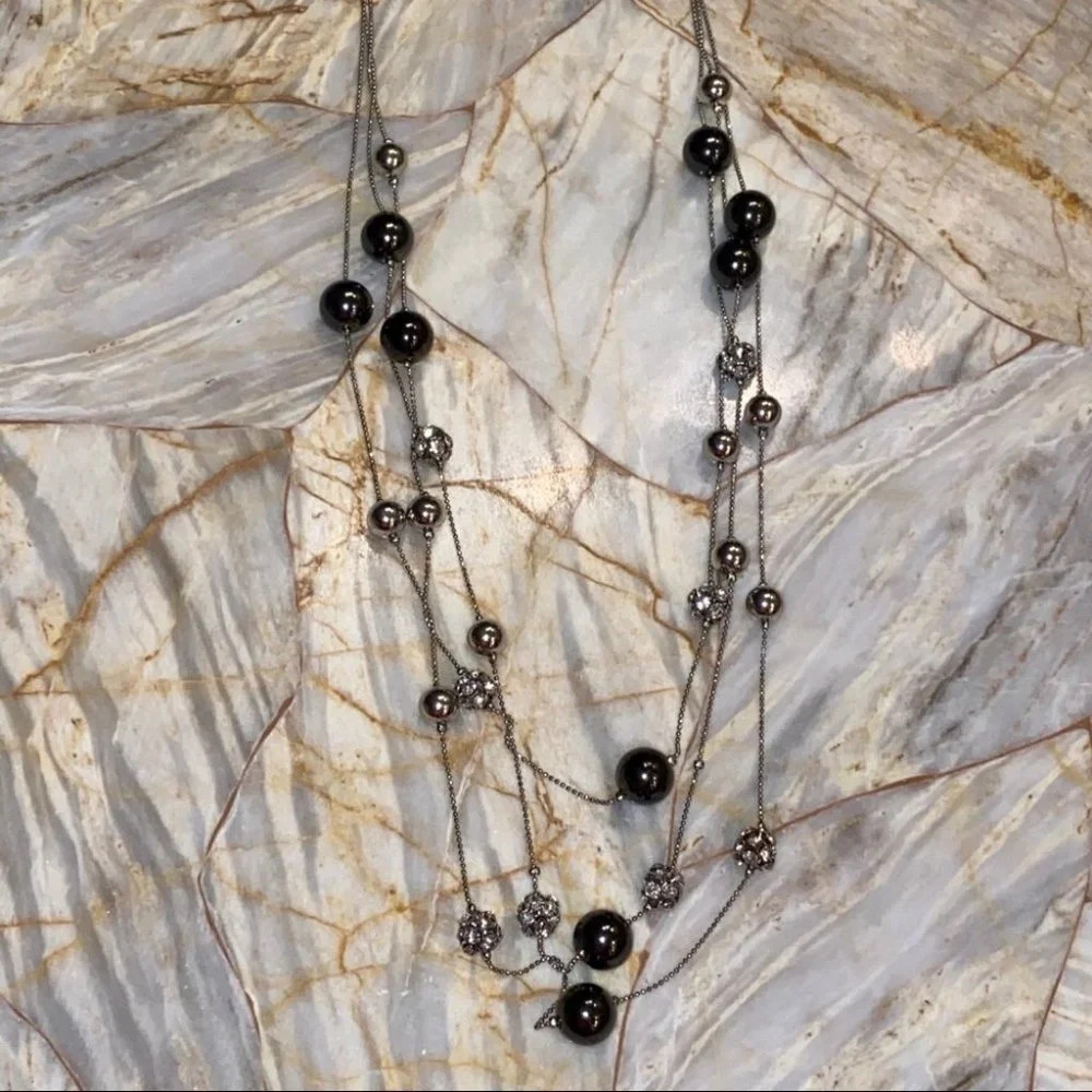 Express Jewelry Long Braided Multi Chain Necklace